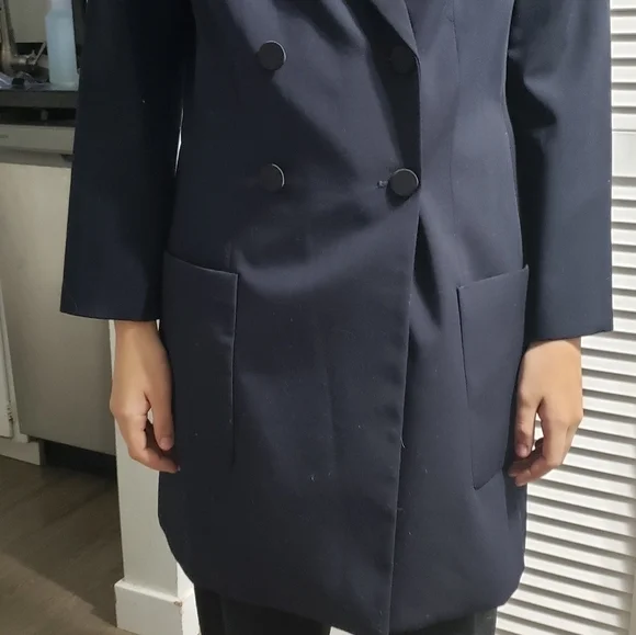 NWT Zara blazer, Color Navy Blue, Size L - Picture 12 of 17